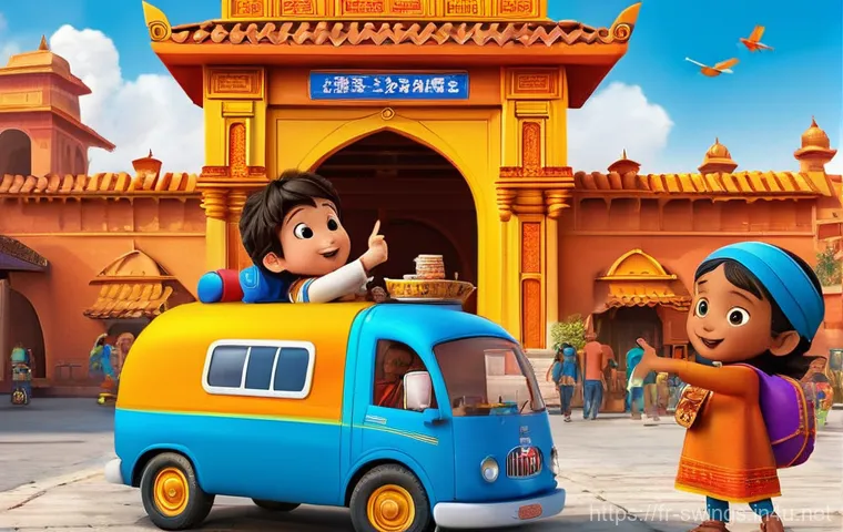 슈퍼윙스 공항 관련 이야기 - **A Vibrant Cultural Delivery in India:**
    An animated illustration of Jett, Dizzy, and Donnie fr...