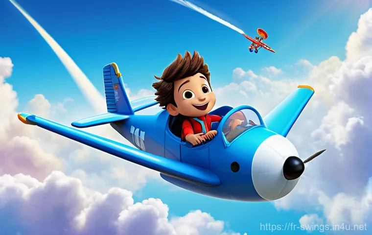 슈퍼윙스 제롬과 제트의 우정 - **Prompt: "A heartwarming scene featuring Jett and Jerome, the Super Wings, on a cloud-covered mount...