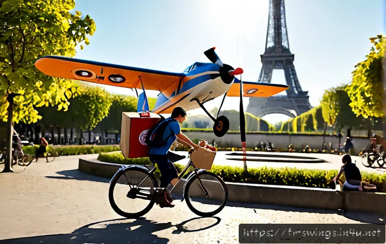 슈퍼윙스 주요 스토리 전개 - Photorealistic cinematic scene of an original friendly rescue airplane delivering a small parcel to ...